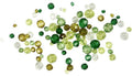 Creativ company cc plastic facet kralenmix 4-12 mm groene harmonie 170 stuks