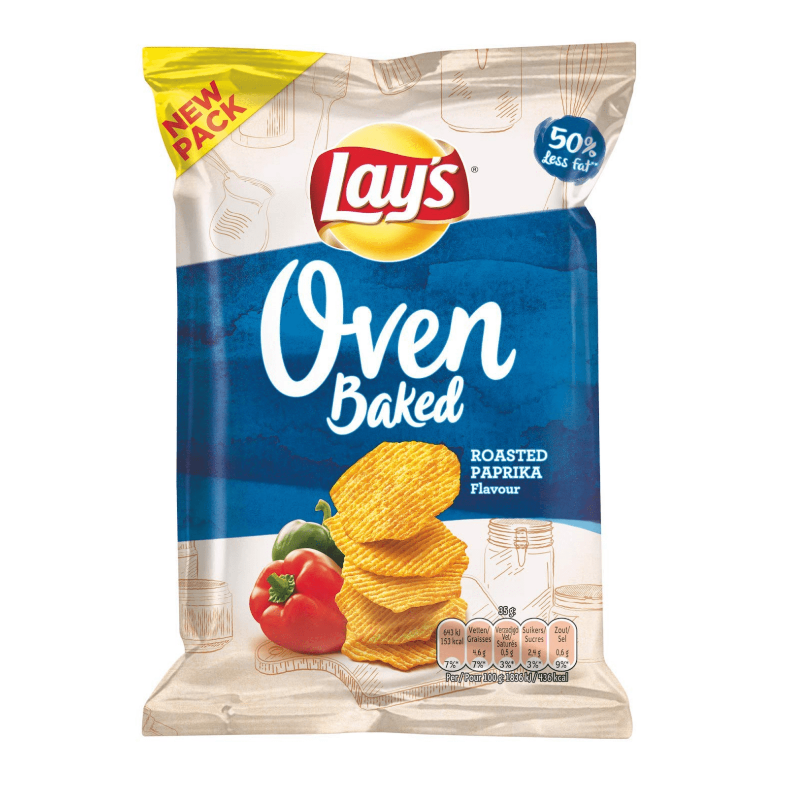 Lay's oven baked paprika - chips - 20 x 35 gram