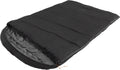 Easy camp easycamp raven square double 5°c slaapzak zwart regular double zipper
