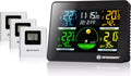 Bresser Wetterstation Thermo Hygro Quadro NLX 17 cm Schwarz 4-teilig