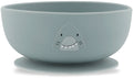 Trixie kom met zuignap - mr. shark - schaaltje - kinderservies - voor baby's vanaf 4 maanden - van siliconen - geschikt voor de vaatwasser