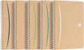 Oxford spiraalblok touareg - a5 - lijn - 90vel - set 5 kleuren assorti