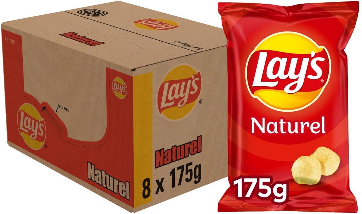 Lay's naturel - chips - 8 x 175 gram