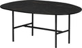 Woood vajen salontafel - marmeren look - zwart - 34x80x60