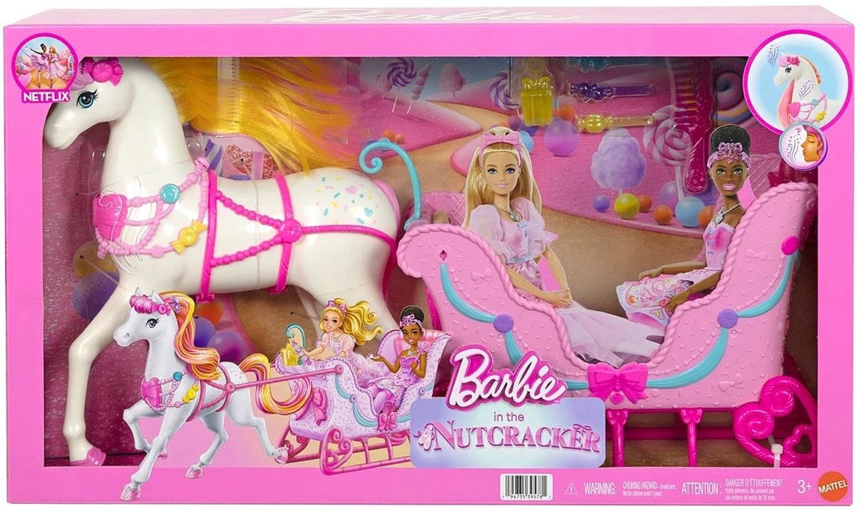 Barbie in the nutcracker land van snoep - paard en accessoires - poppen niet inbegrepen
