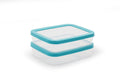 Day to day softseal voedselbewaardozen - set van 2 vershoudbakjes - bewaarbakjes met deksel - luchtdicht, lekvrij transparante voedselcontainers - bpa-vrije voedselopbergers - stapelbare vershouddozen - vaatwasbestendig - 2x800ml