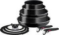 Tefal ingenio easy cook clean - pannenset - 10-delig - niet geschikt voor inductie - stapelbaar - afneembare handgreep