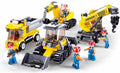 Sluban town bouwplaats bouwspeelgoed kinderen vanaf 6 jaar - constructiespeelgoed modelbouw - bouwdoos met 465 bouwstenen - m38-b0810
