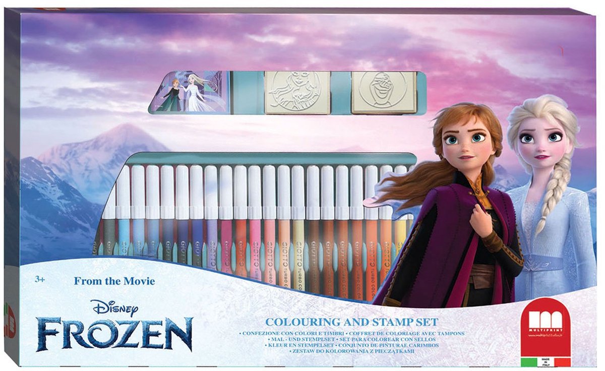 Multiprint Frozen Malset mit Stempeln, 41-teilig.