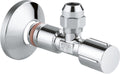 Grohe hoekstopkraan knel met teflon dichtingsring 1 2 x3 8 met metalen greep chroom