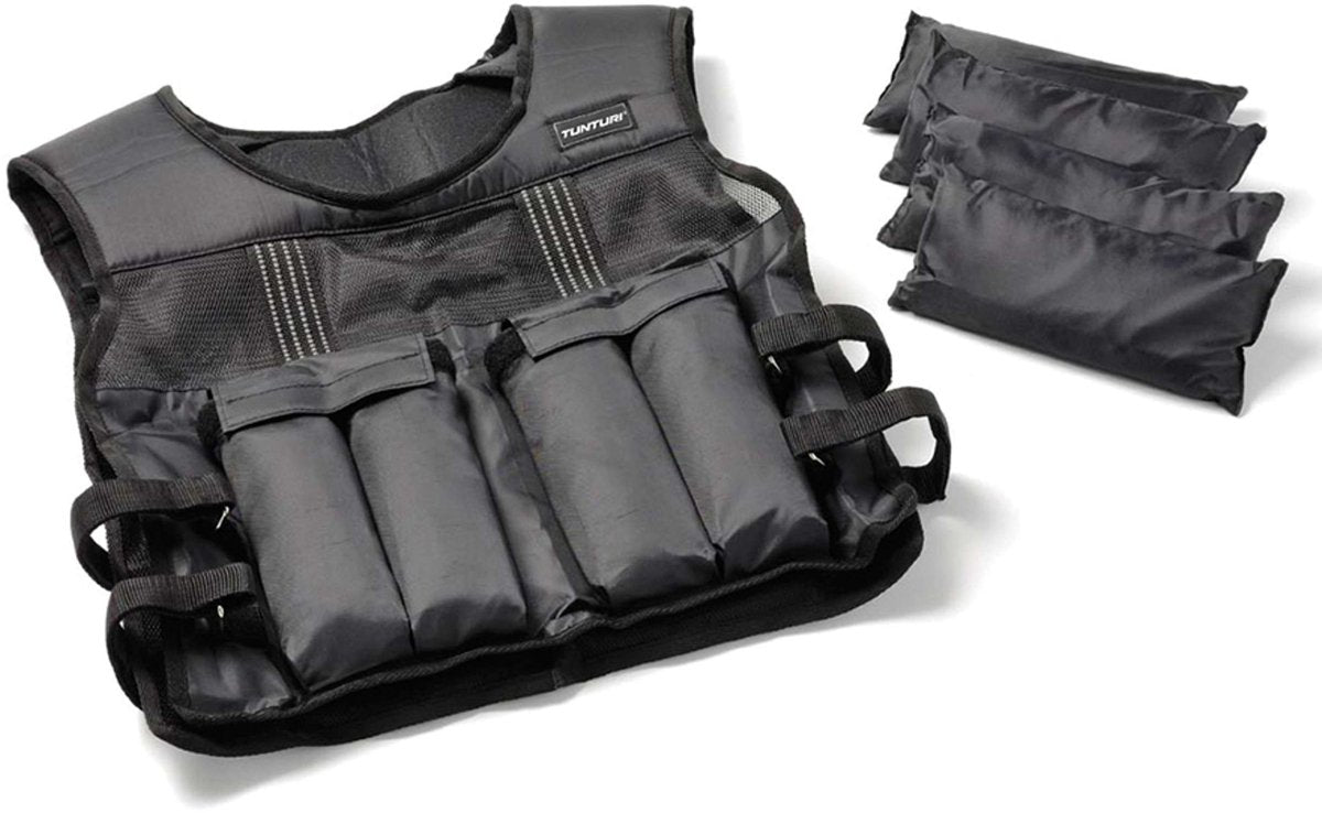 Tunturi gewichtvest - verstelbaar - gewichtsvest hardlopen - 15 kg - zwart l