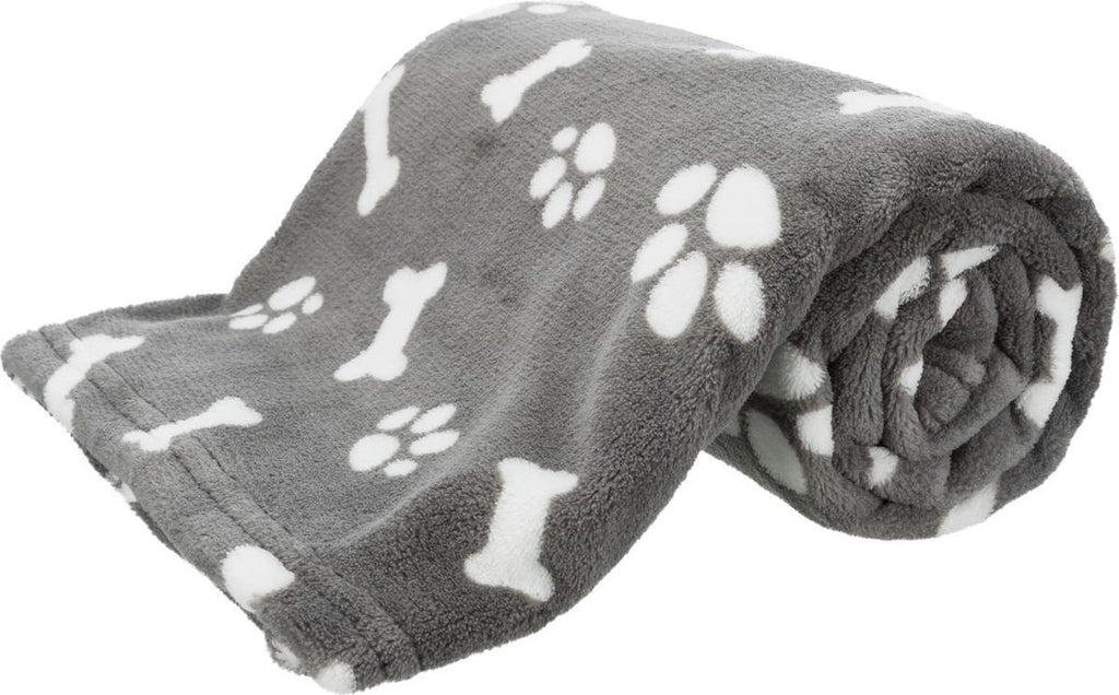 Trixie hondendeken kenny fleece bot pootjes grijs