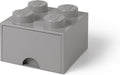Lego bureaulade brick 4, grijs -