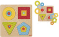 Goki Holzpuzzle mit geometrischen Formen, 16-teilig.