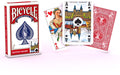Bicycle ® bridge size dutch faces rood - klassieke nederlandse speelkaarten - premium kwaliteit