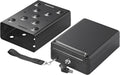 Proplus stalen kluis met slede -22.5 x 16.5 x 8.5 cm - voor auto, caravan, camper - kluis - caravankluis - reiskluis - veiligheid - waardevolle spullen - draagbaar - anti-diefstal - met schroeven en pluggen - inclusief 2 sleutels - zwart