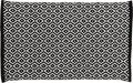 Differnz wales badmat 100% katoen zwart wit 50 x 80 cm