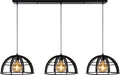 Lucide dikra - hanglamp - ø 40 cm - 3xe27 - zwart