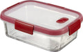 Curver smart cook glazen vershouddoos - rechthoekig - 0,9 liter - rood