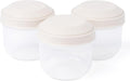 Amuse rikko oat snackbox set - 185ml - set van 3 lekvrije snackdoosjes - transparante bewaardoosjes - bpa-vrij fruitbakje - sluit gemakkelijk - beige
