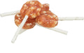 Trixie hondensnack denta fun - lolly 10 cm kip kaas - 50 stuks, glutenvrij, suikervrij