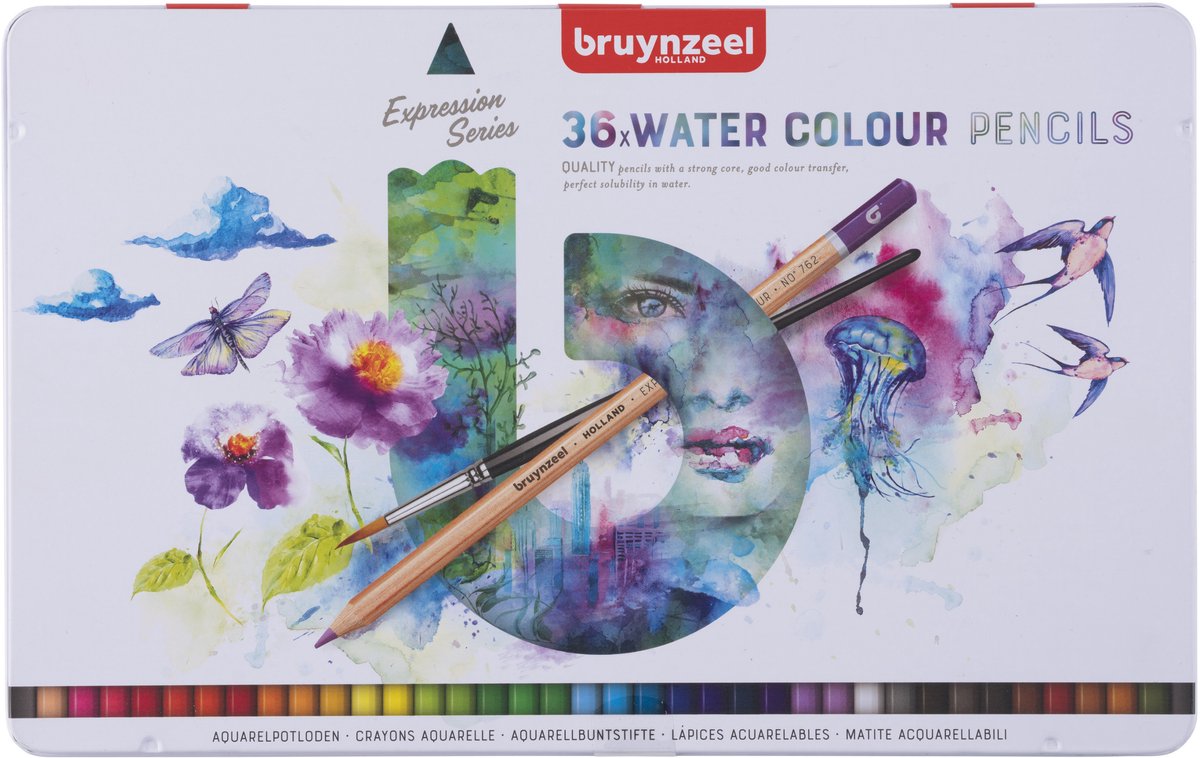 Bruynzeel • Ausdrucks-Aquarellstifte, Dose 36