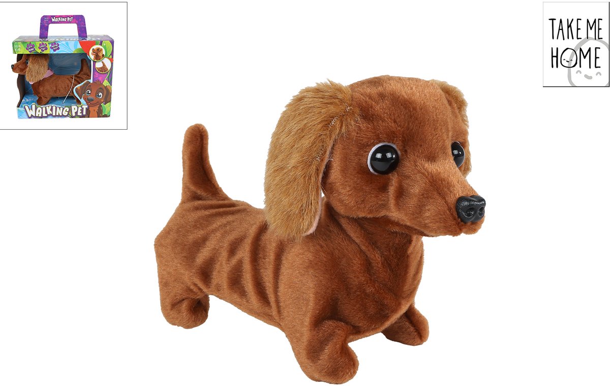 Interaktiver Laufhund „Nimm mich mit nach Hause“ – Dackel – 19 cm