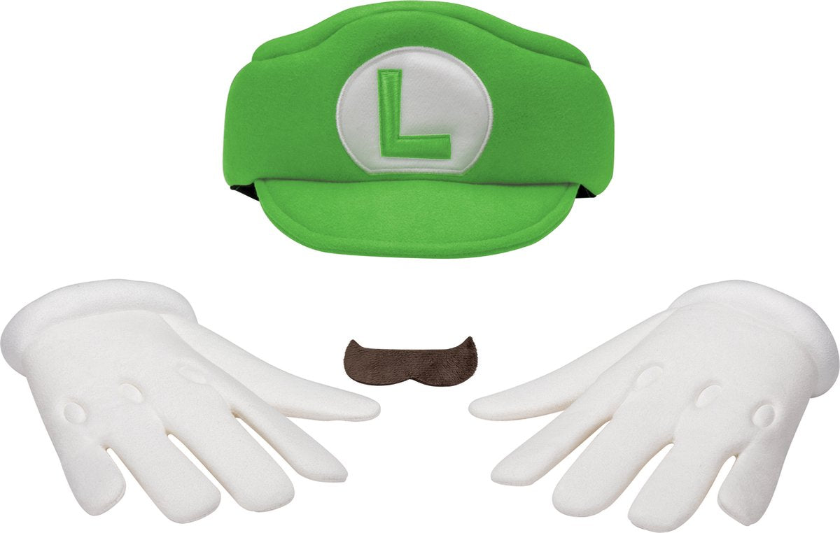 Disguise nintendo - super mario bros, luigi elevated kind accessoireset, maat one size