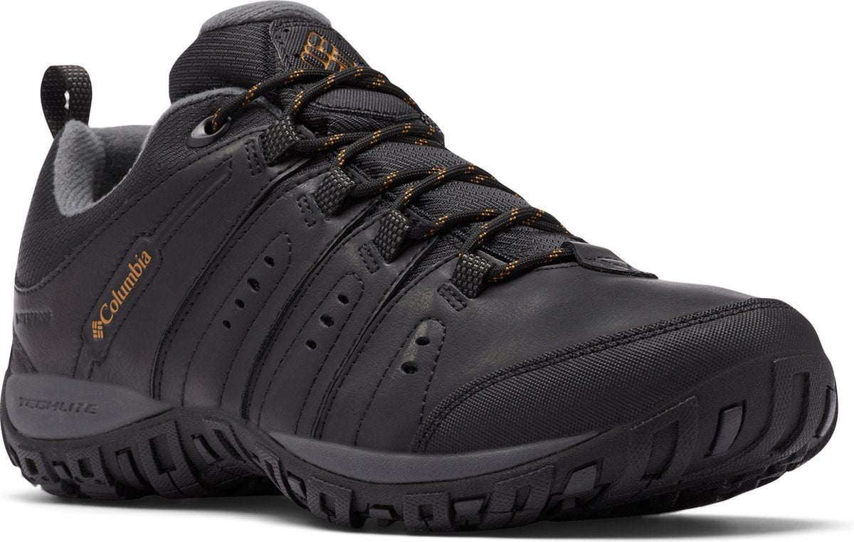Columbia woodburn ii waterproof heren wandelschoenen - black, caramel 41.5