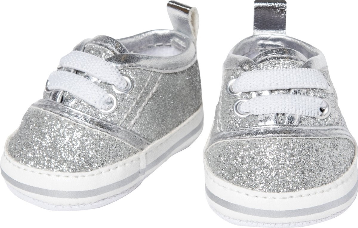Heless Poppensneakers, glitzernd silber, 30-34 cm
