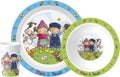Bambolino fien en teun kinderservies set 3-delig - bord, schaaltje en beker - boerderij - toys