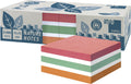 Info notes memoblok - formaat 75x75mm - assorti kleuren - gerecycled - doos 2x 400 vel - in-5654-96box