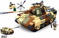 Sluban army wwii medium leger tank speelgoed – constructiespeelgoed modelbouw – bouwdoos met 725 bouwstenen – m38-b0859 vanaf 8 jaar