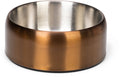Designed by lotte noar voerbak hond - eetbak drinkbak - vaatwasserproof - anti-slip - rvs - brons - 1890ml