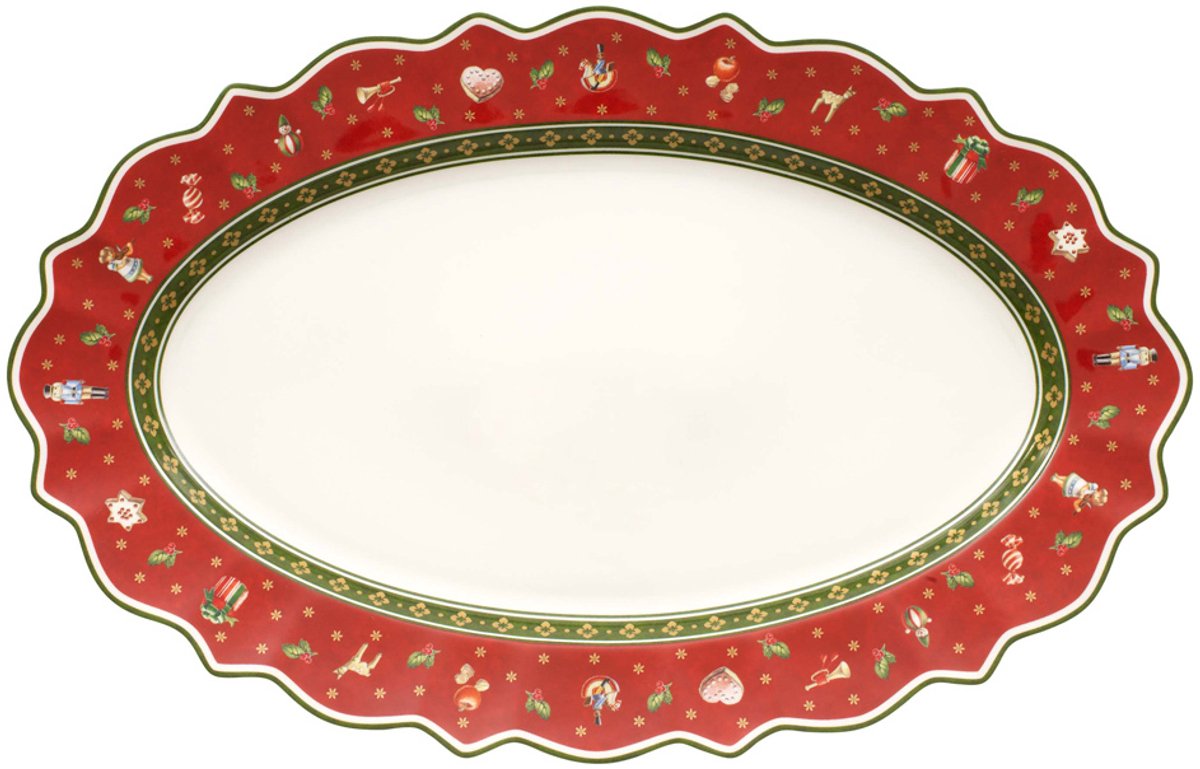 Villeroy boch toy's delight serveerschaal - ovaal - 50 x 31 cm - kerst