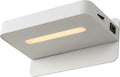 Lucide atkin - bedlamp wandlamp - led - 1x6w 3000k - met usb oplaadpunt - wit
