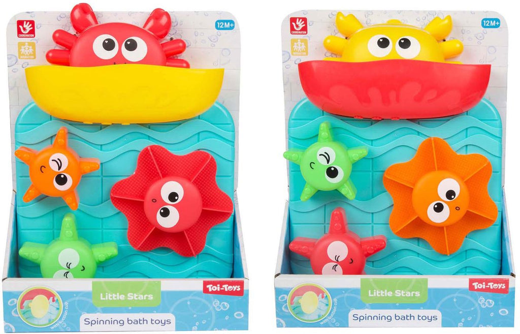 Toi-Toys Kleine Sterne Badespielzeug Wassermühle Krabbe