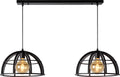 Lucide dikra - hanglamp - 2xe27 - zwart