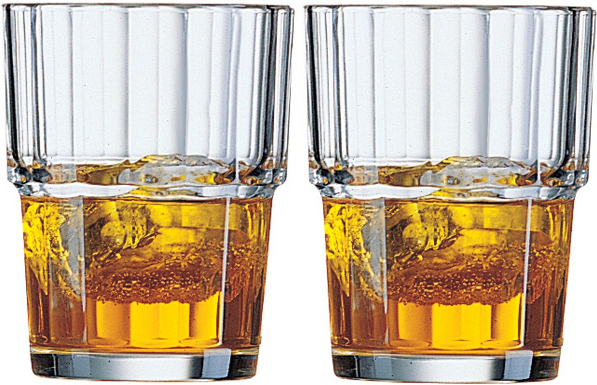 Arcoroc whisky tumbler glazen - 6x - norvege serie - transparant - 160 ml - drink waterglazen