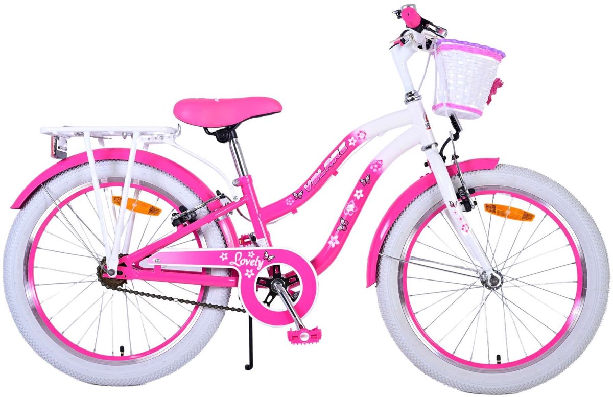 Volare Lovely Kinderfahrrad - Mädchen - 20 Zoll - Rosa - Zwei Handbremsen
