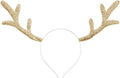 Partydeco haarband kerst goud - gewei - decoratie - haardecoratie - kersthoed - glitter - christmas - xmas