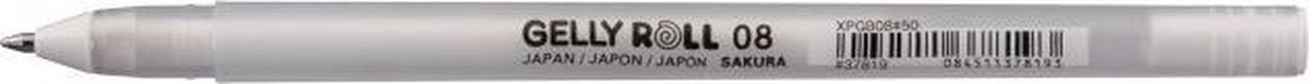 Merkloos sans marque sakura gelly roll gelpen - wit- 08 medium - 1 stuk - gelpennen voor volwassenen en kinderen