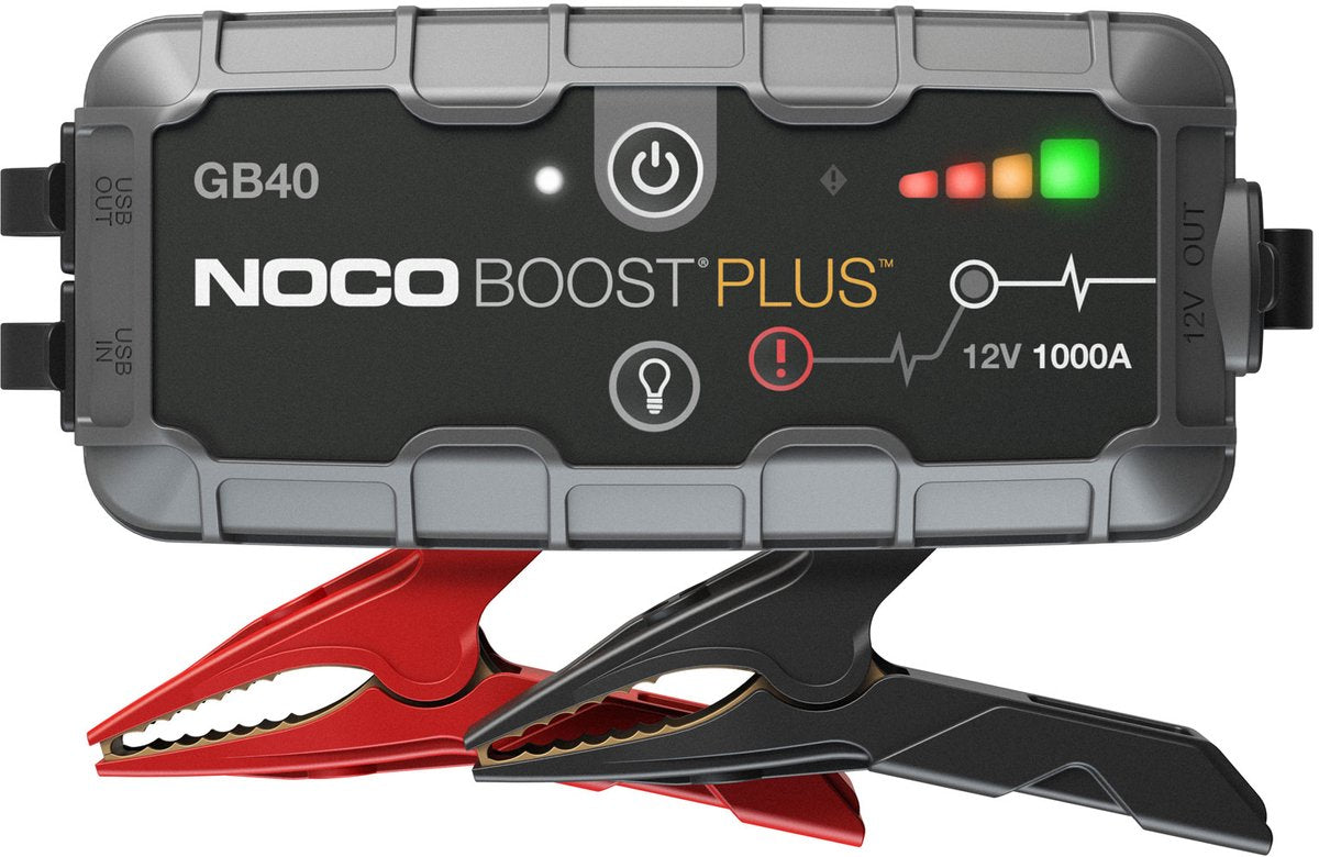 Noco genius gb20 jumpstarter – 500a 12v starthulp – tot 4.0l benzinemotor – usb powerbank – 100 lumen led zaklamp