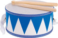 Goki trommel blauw. 10x20,3 cm. 3+