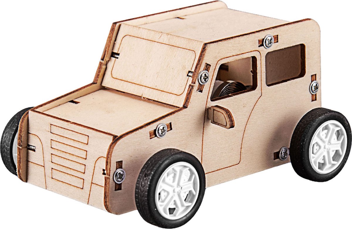 Holzbausatz-Auto mit Zugschnur