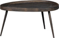 Woood crude bijzettafels - zink - antique bronze - 39x71x52