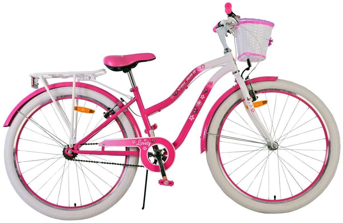 Volare lovely kinderfiets - meisjes - 26 inch - roze - twee handremmen