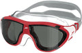 Speedo zwembril biofuse 2.0 junior rood zwart comfortabel zicht.