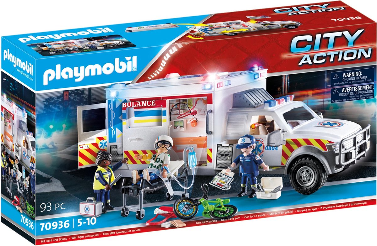 Playmobil Action Heroes Rettungsfahrzeug: US - Kranenwagen 70936