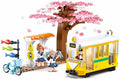 Sluban girls dream tramhalte bouwspeelgoed kinderen vanaf 6 jaar – constructiespeelgoed modelbouw – bouwdoos met 347 bouwstenen en 3 minifiguren – m38-b1018